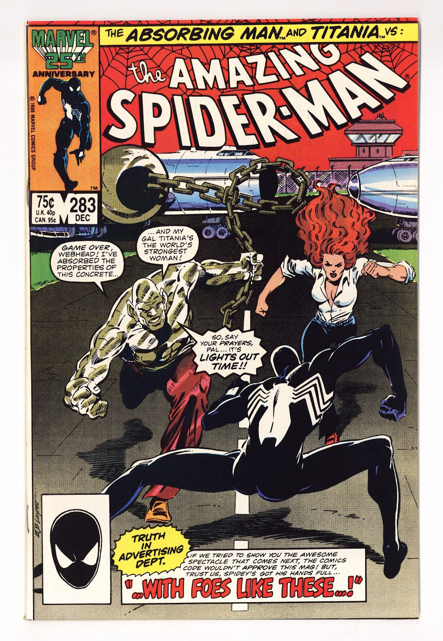 The Amazing Spider-Man Vol 1 283  NM- (9.2)   (1986)
