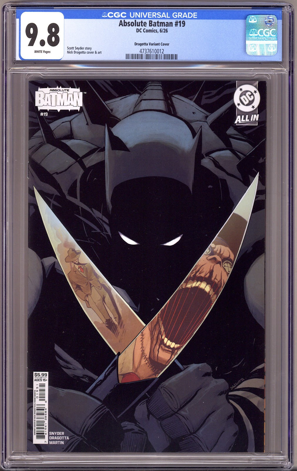 Absolute Batman   19 CGC 9.8 (NM/M)   (2026) Dragotta   Variant  