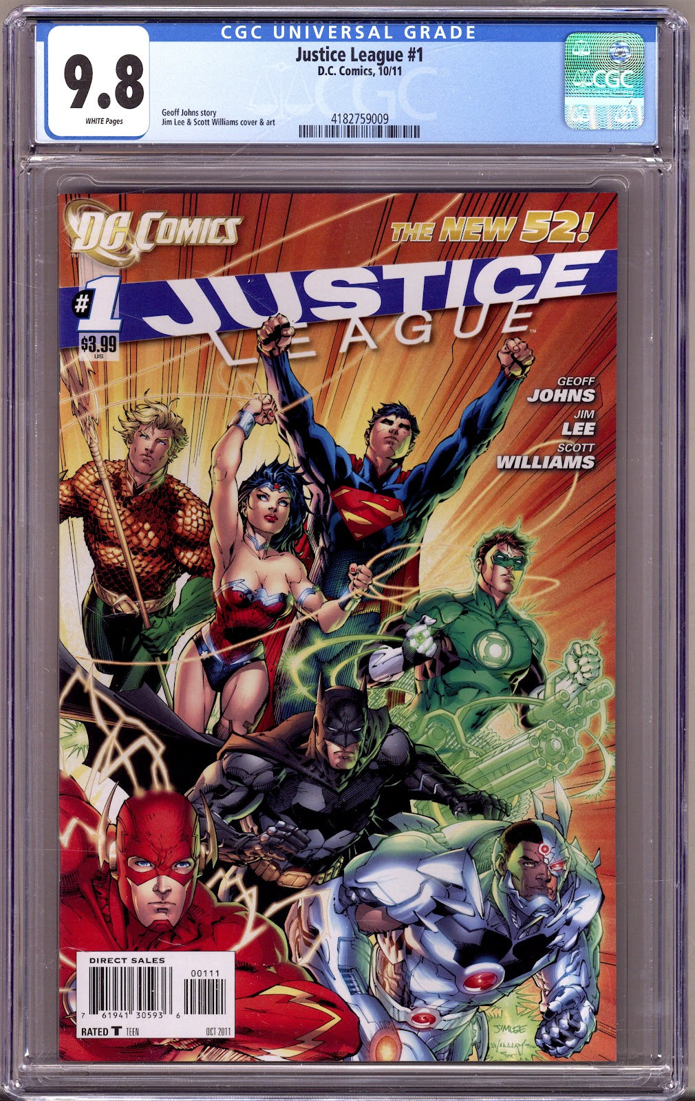 Justice League Vol 1 1 CGC 9.8 (NM/M) (2011) 