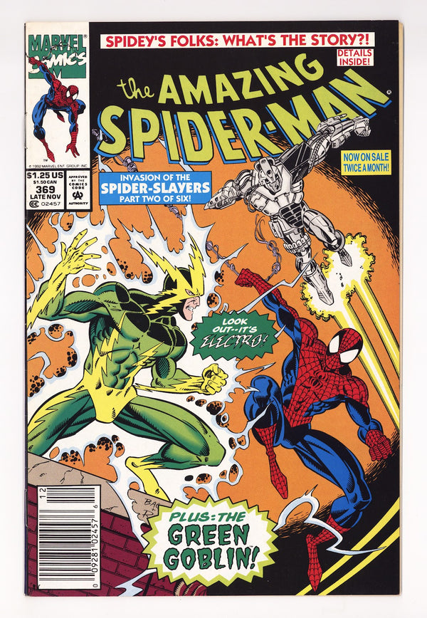 The Amazing Spider-Man Vol 1 369 Mid Grade (1992) Newsstand