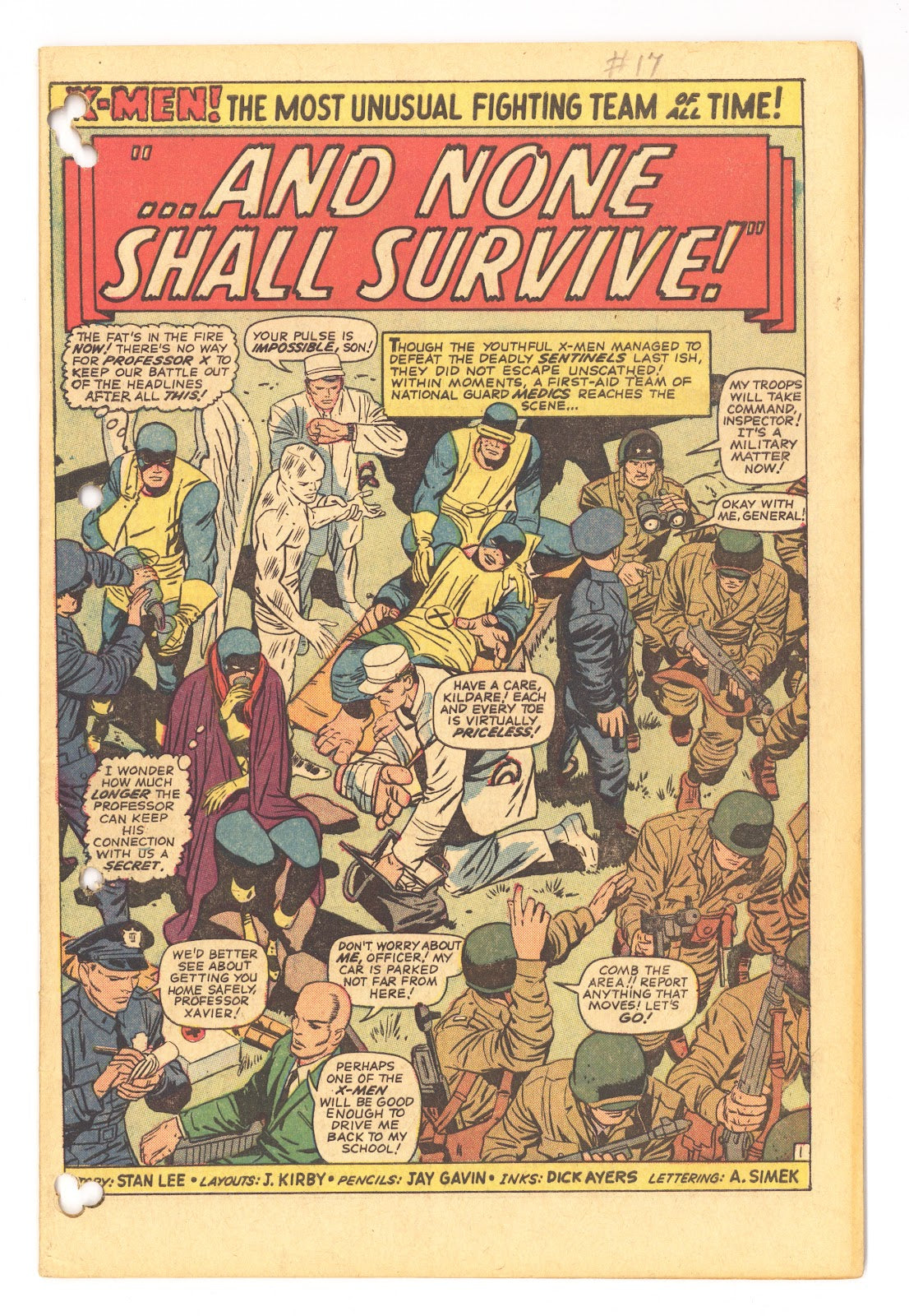 The X-Men Vol 1 17 Coverless (1966) 