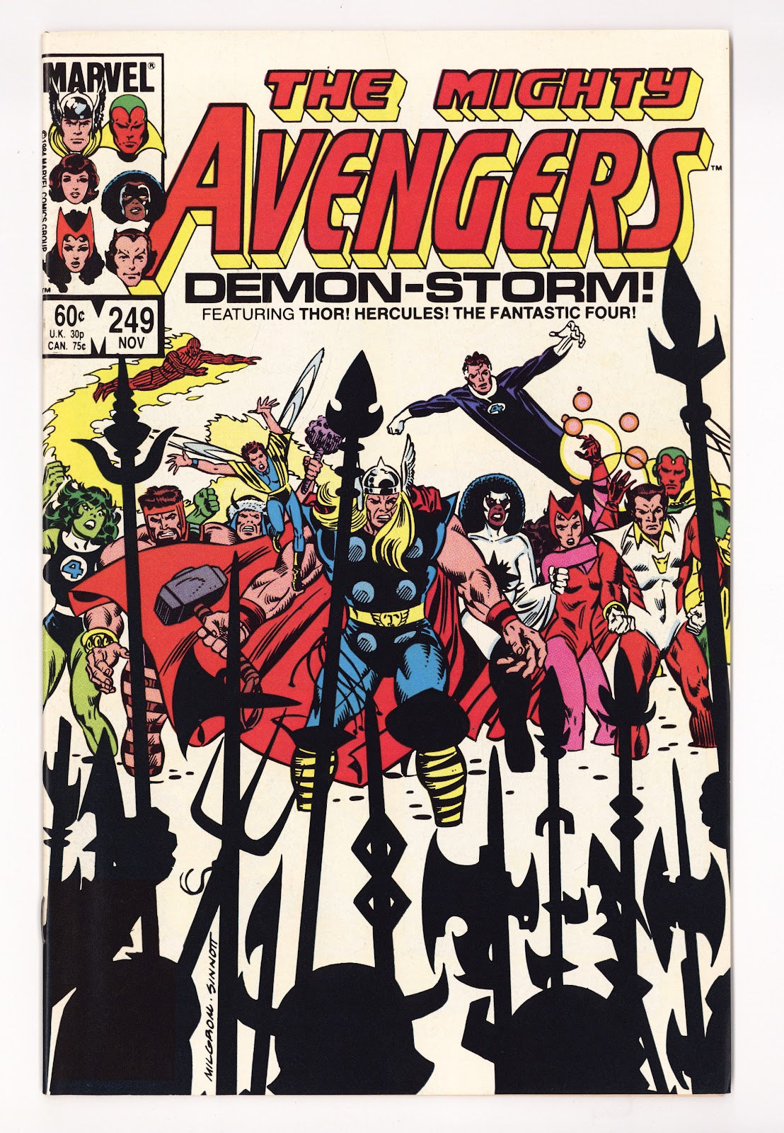 The Avengers Vol 1 249 High Grade (1984) Direct 