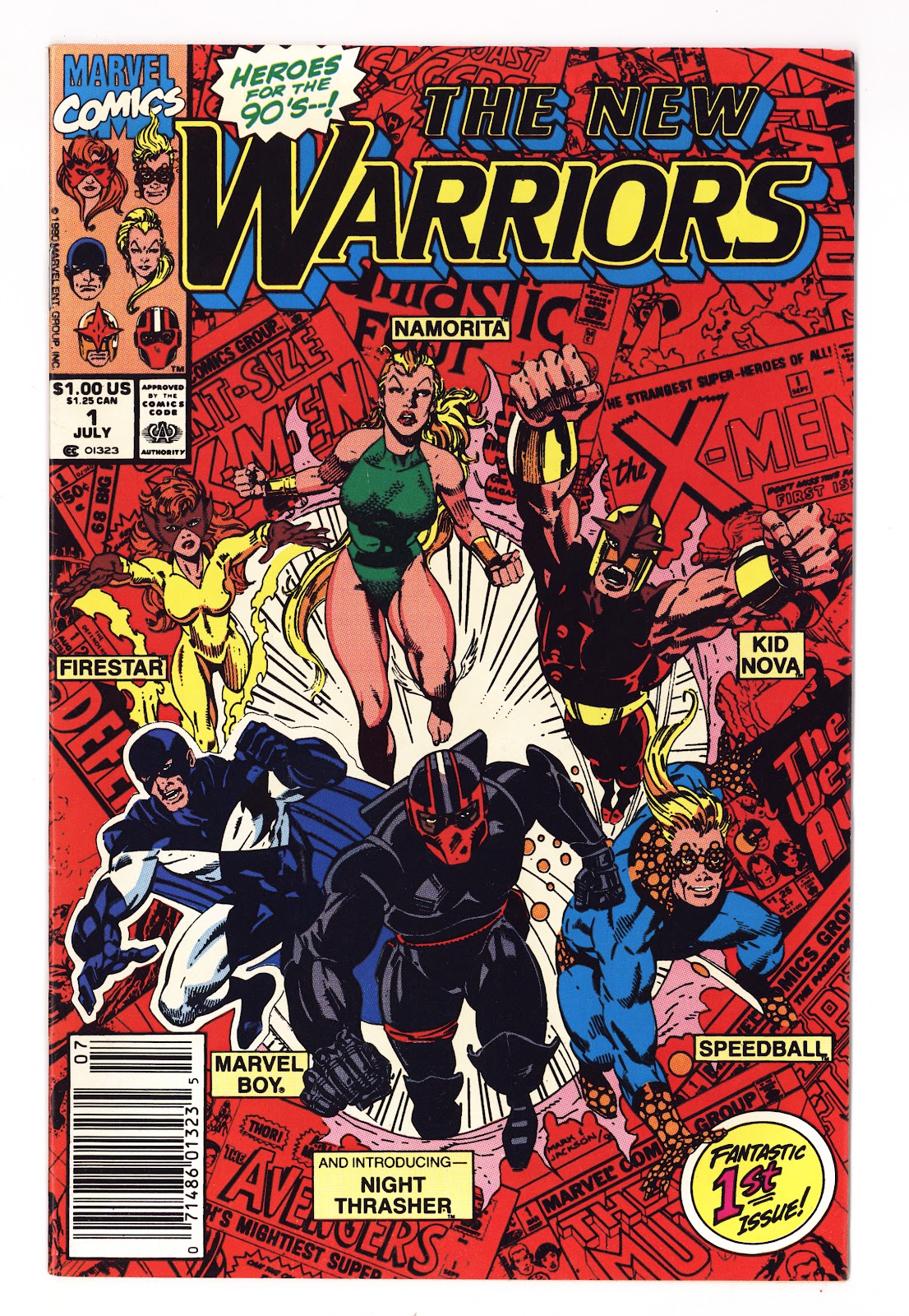 The New Warriors Vol 1 1 Mid Grade (1990) Newsstand 