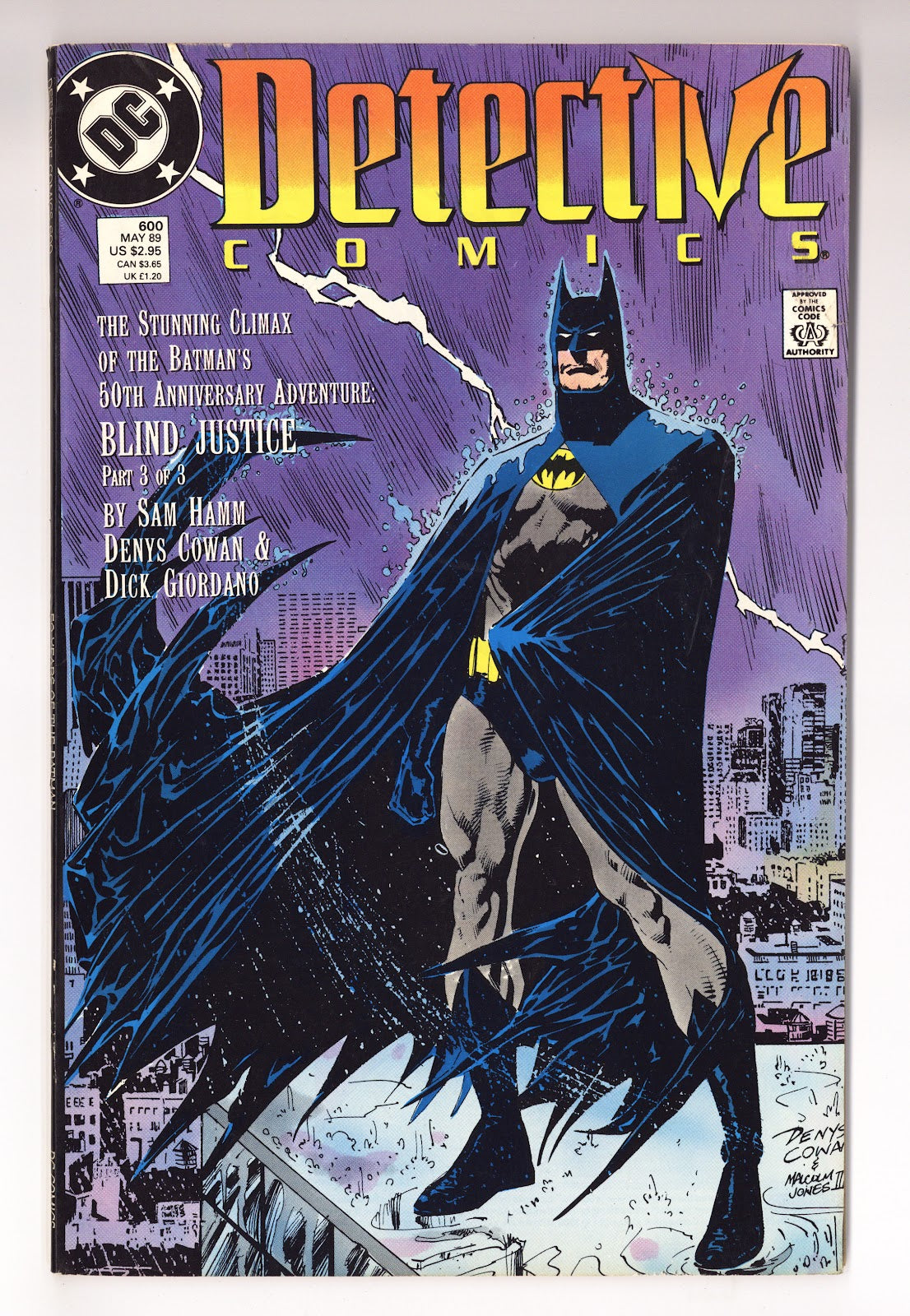 Detective Comics Vol 1 600  High Grade   (1989)     