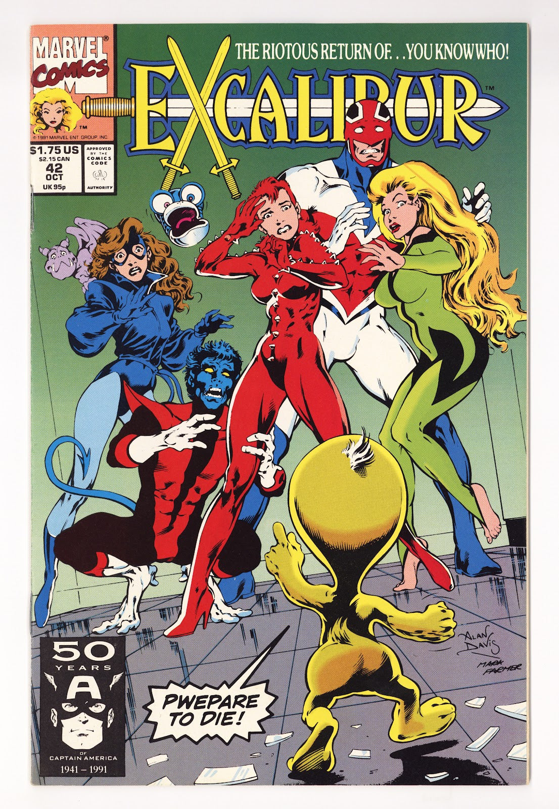 Excalibur Vol 1 42  Mid Grade   (1991)     