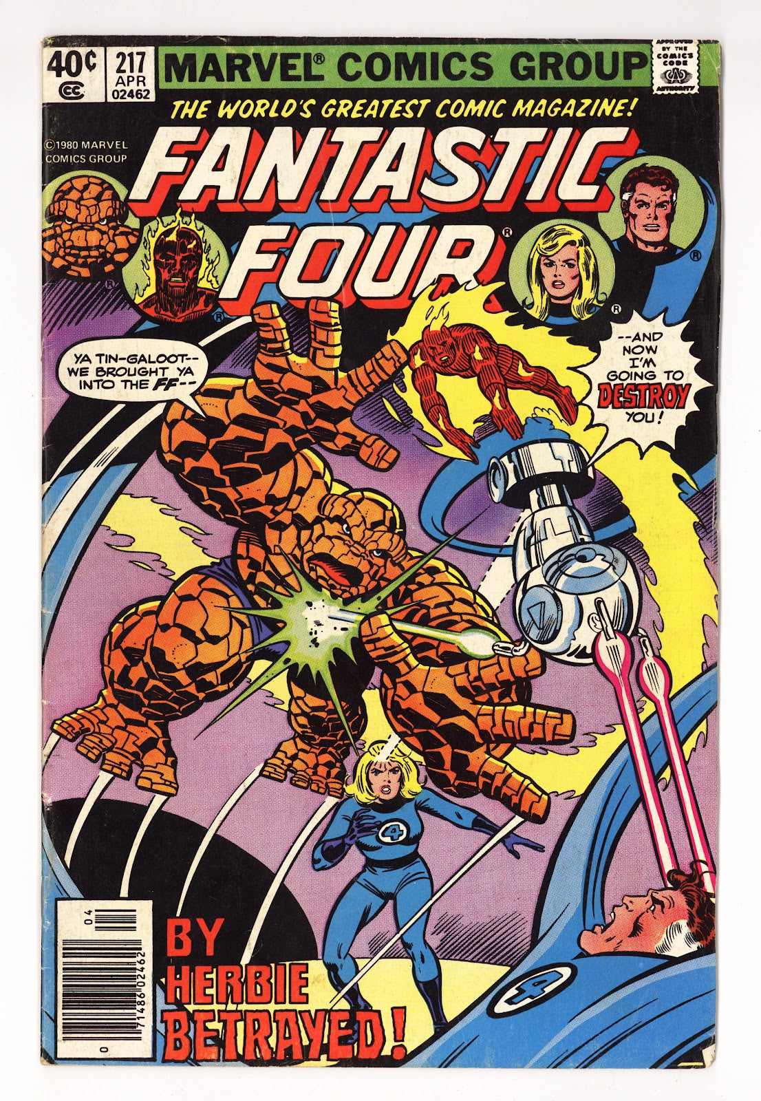 Fantastic Four Vol 1 217 Low Grade (1980) Newsstand 