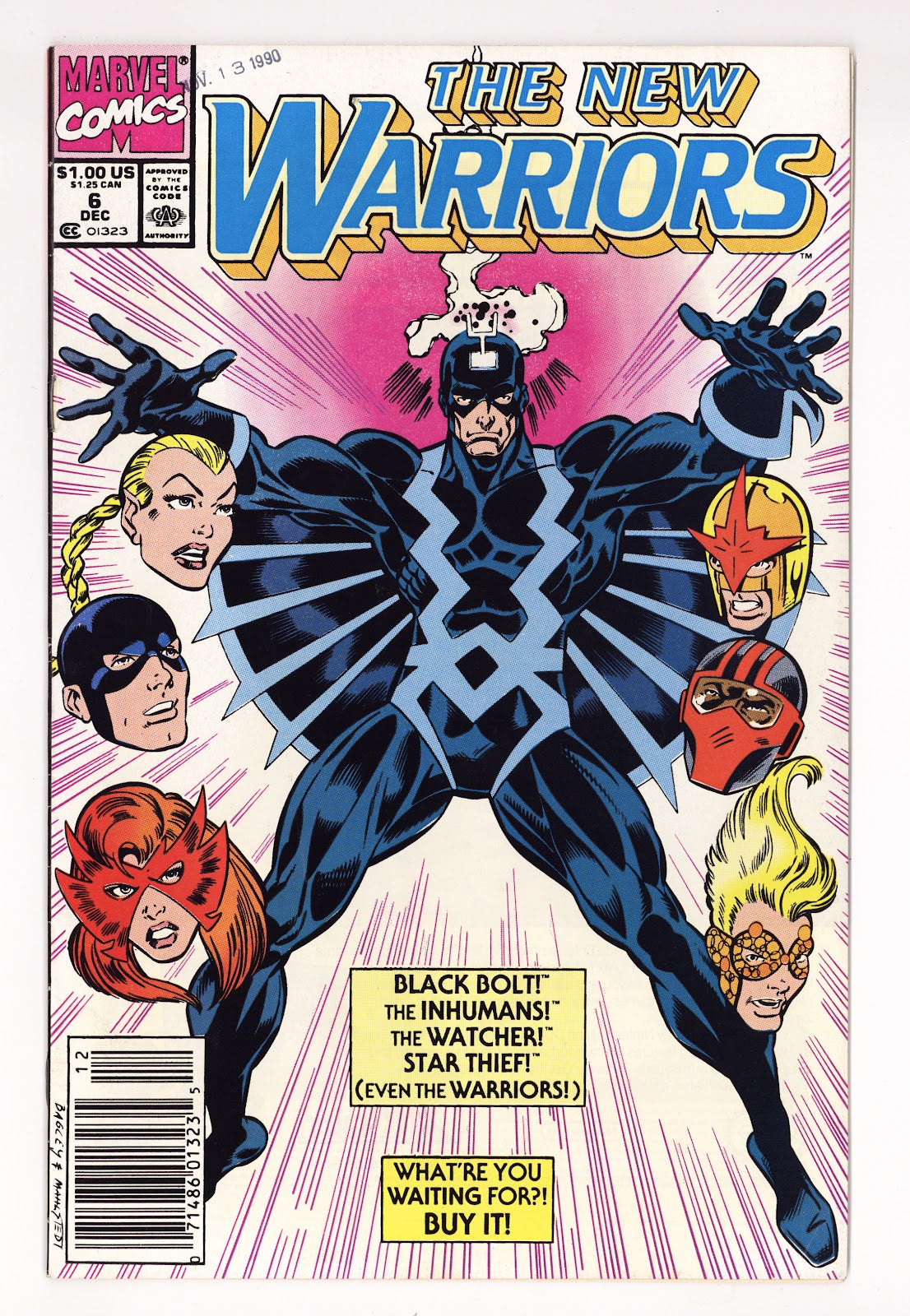 The New Warriors Vol 1 6 Mid Grade (1990) Newsstand 