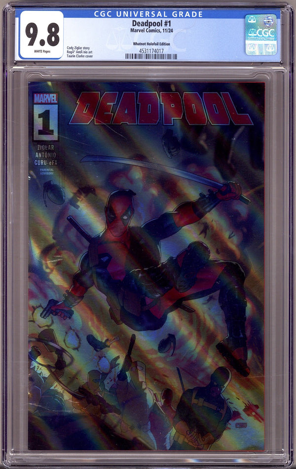 Deadpool Vol 9 1 CGC 9.8 (NM/M) (2024) Clarke Whatnot Holofoil Exclusive Variant