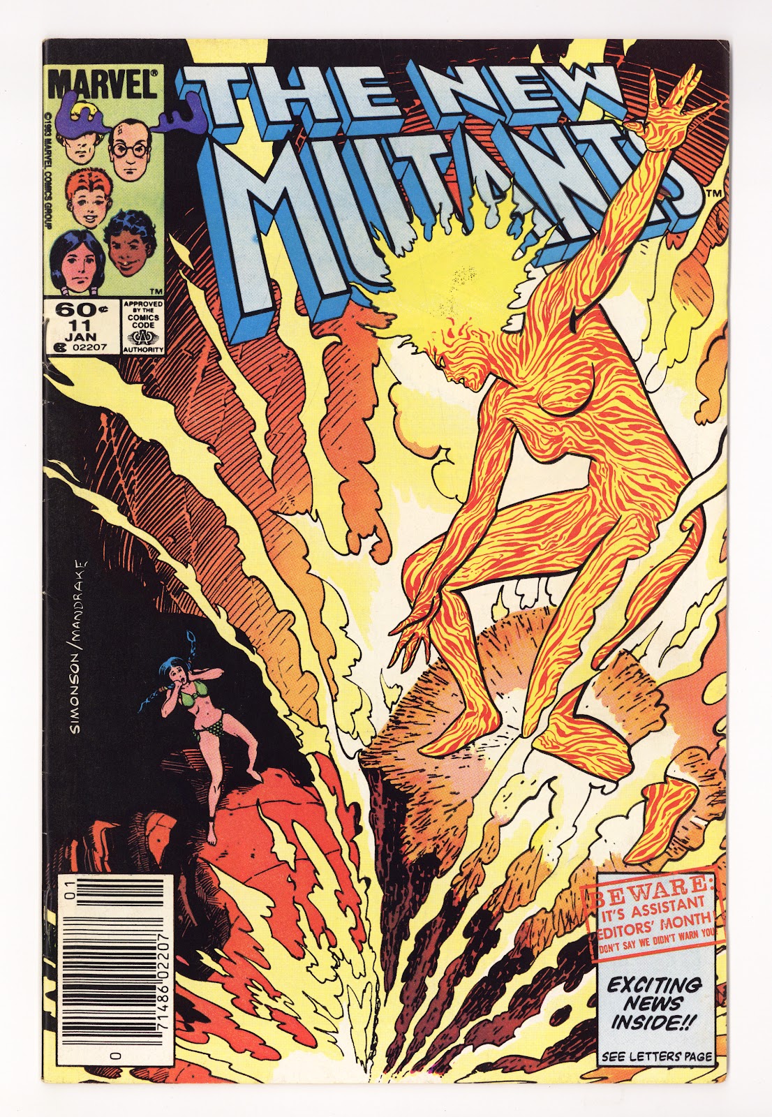 The New Mutants Vol 1 11 Mid Grade (1984) Newsstand 