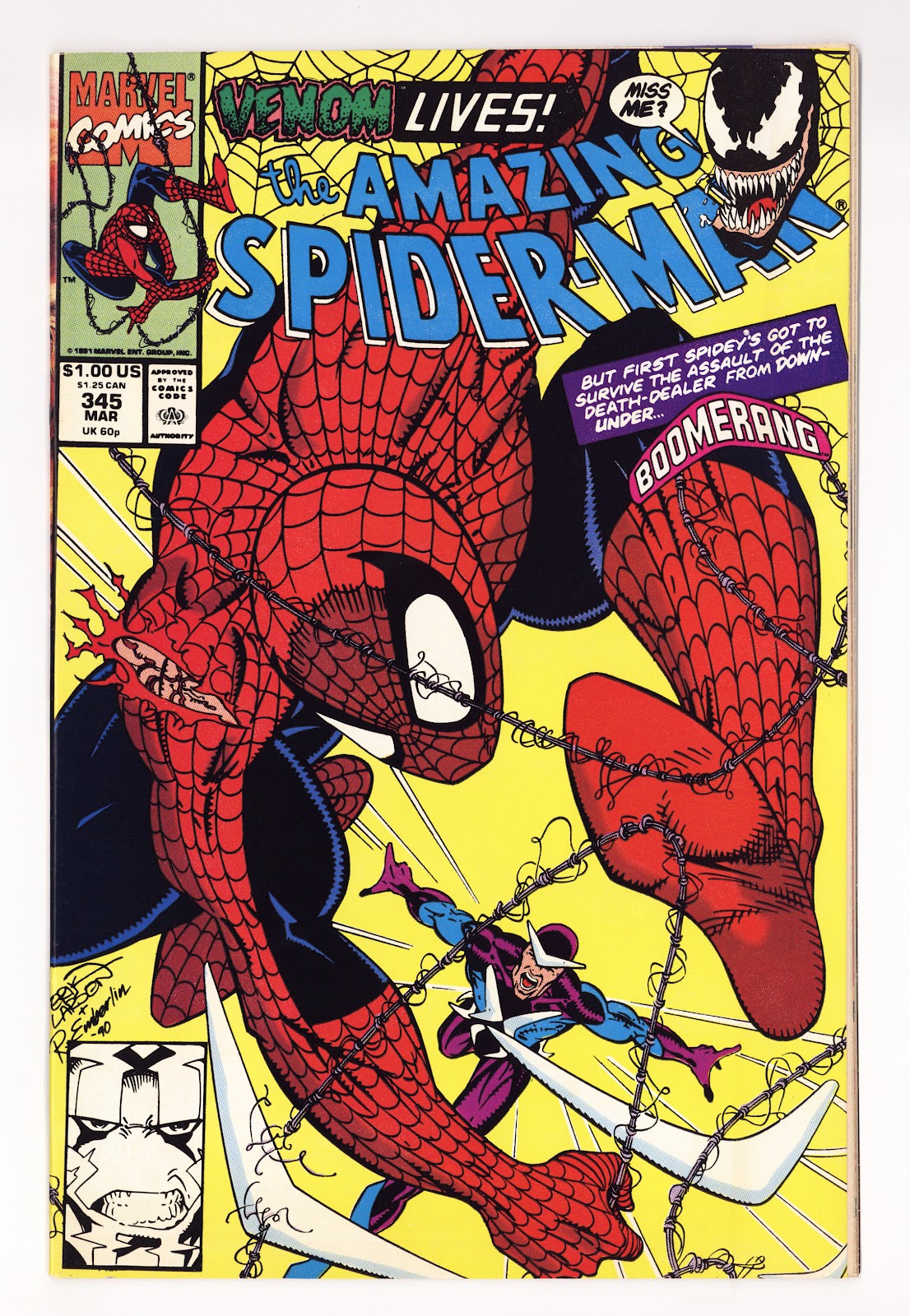 The Amazing Spider-Man Vol 1 345 VF (8.0) (1991) 