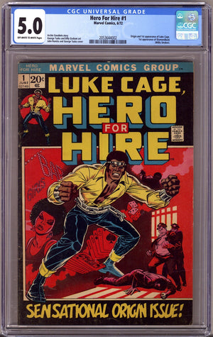 Hero for Hire 1 CGC 5.0 (VG/FN) (1972)