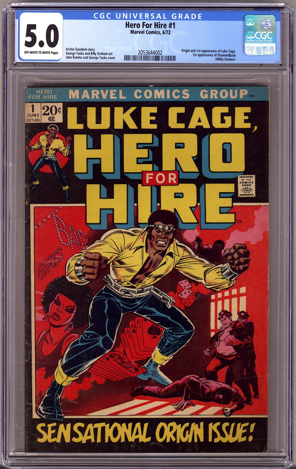 Hero for Hire 1 CGC 5.0 (VG/FN) (1972)