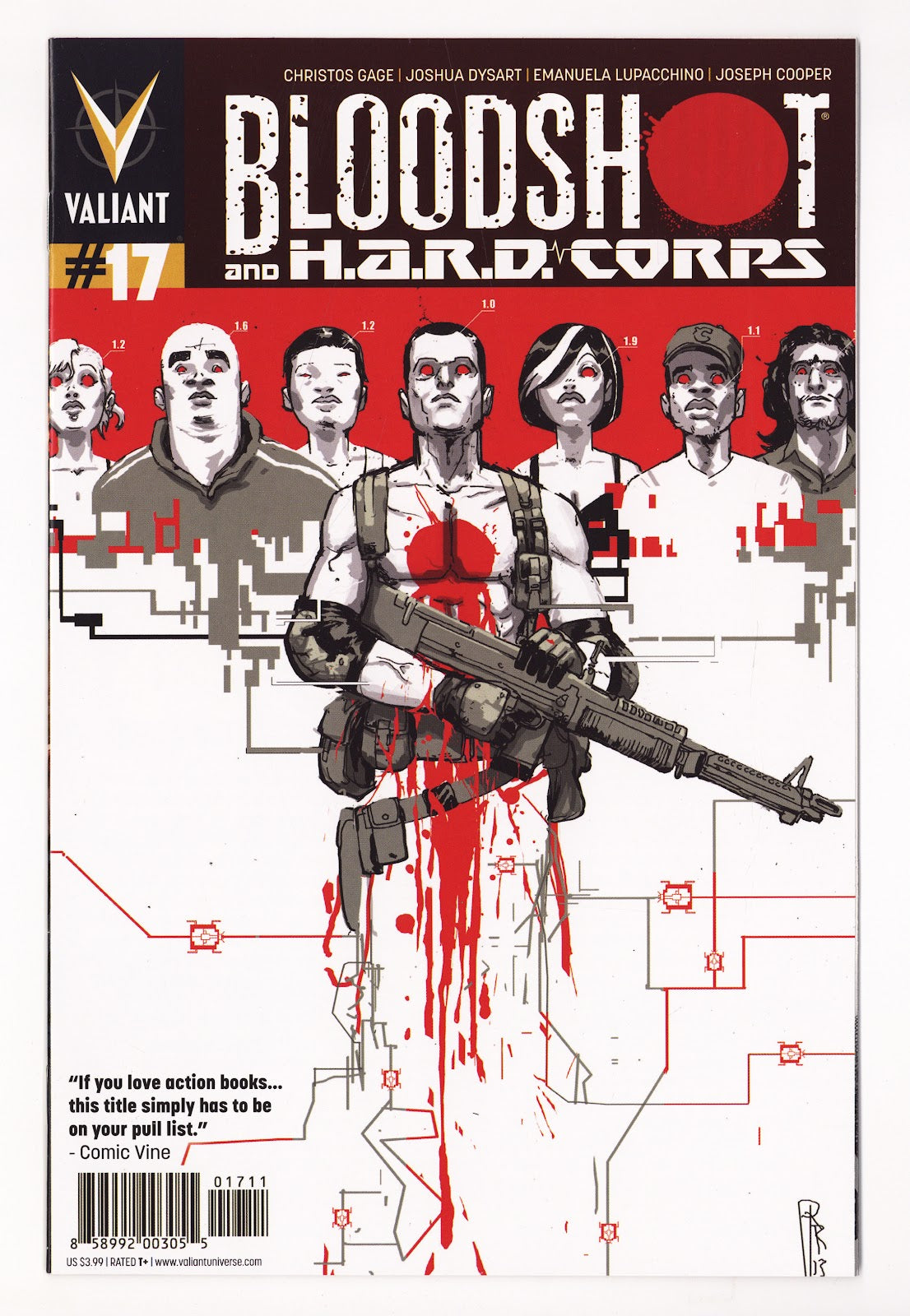 Bloodshot and H.A.R.D.Corps Vol 3 17  High Grade   (2013)   Cover A - Riley Rossmo  
