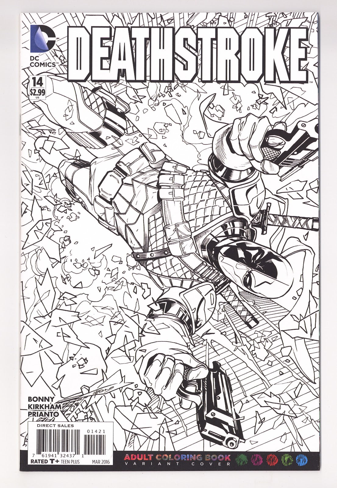Deathstroke Vol 3 14 High Grade (2016) Colouring Book Variant 