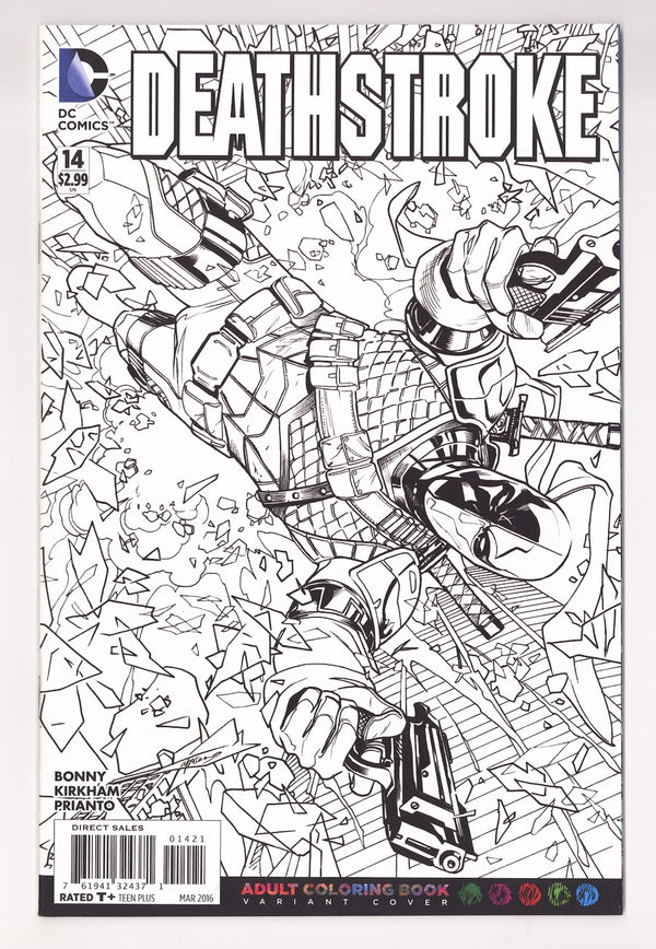 Deathstroke Vol 3 14 High Grade (2016) Colouring Book Variant
