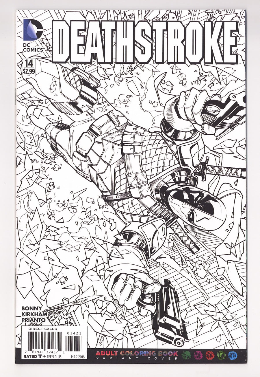 Deathstroke Vol 3 14 High Grade (2016) Colouring Book Variant 