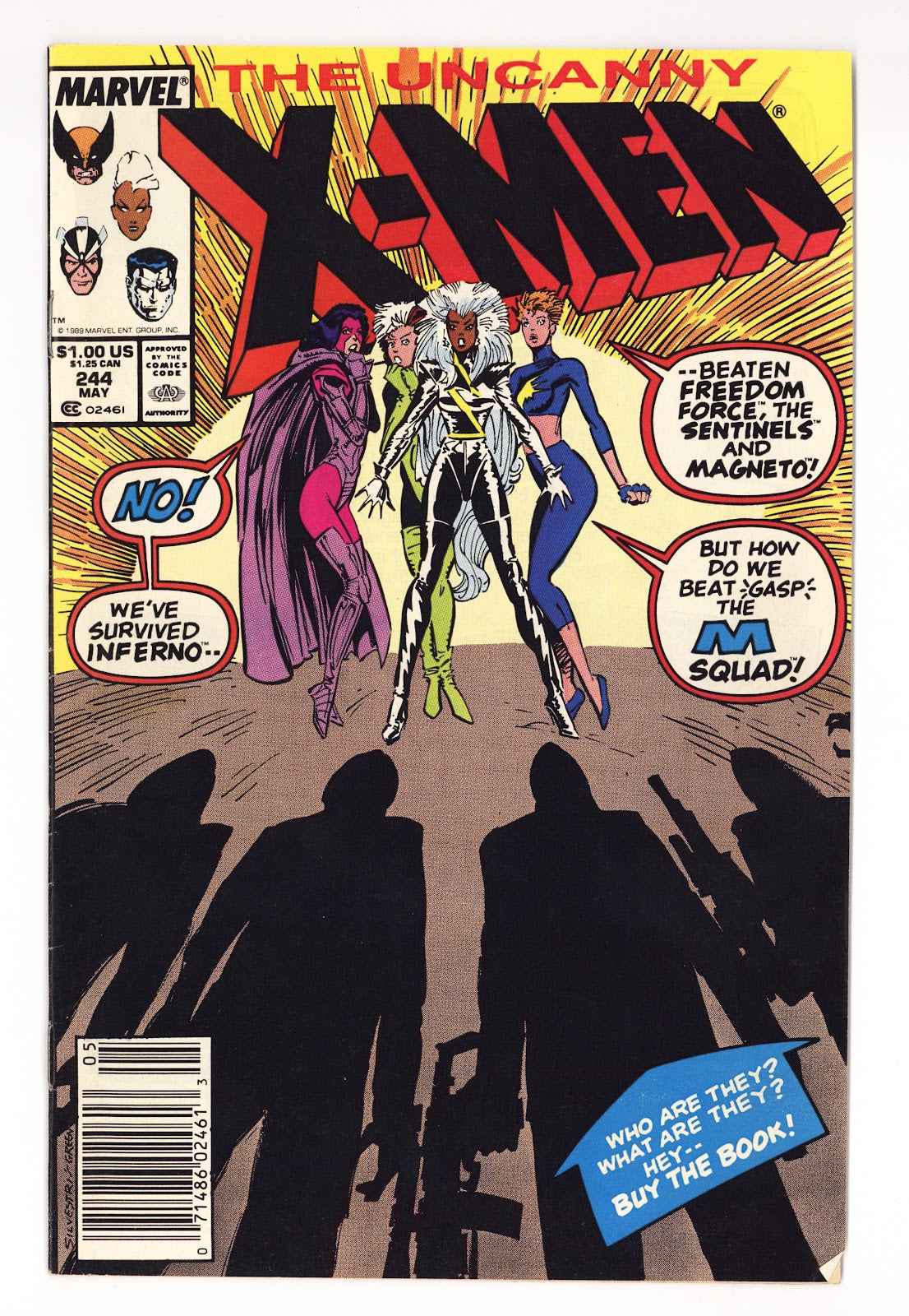 The Uncanny X-Men Vol 1 244  VG/FN (5.0)   (1989)   Newsstand  