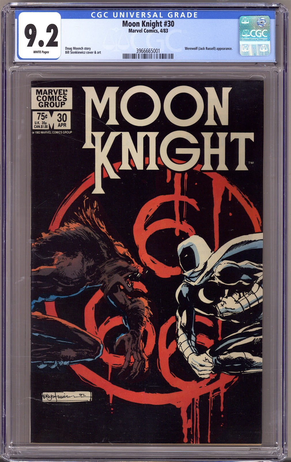 Moon Knight Vol 1 30 CGC 9.2 (NM-) (1983) 