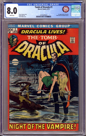 Tomb of Dracula Vol 1 1 CGC 8.0 (VF) Forbidden Collection (1972)