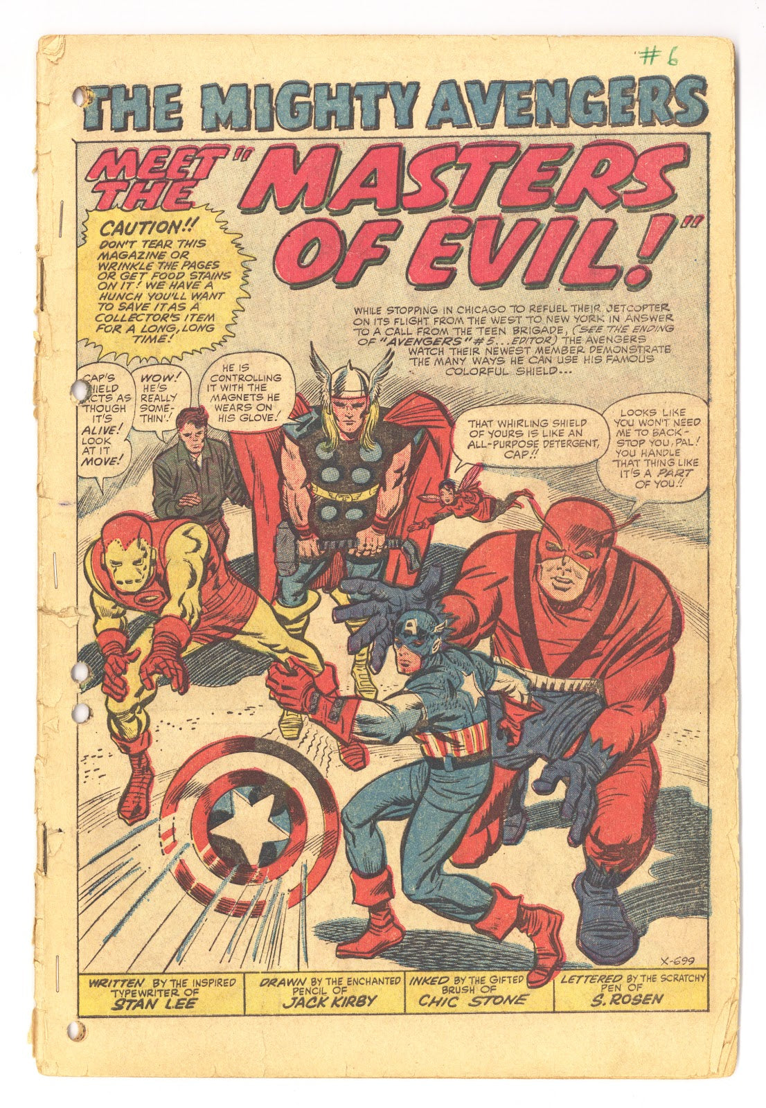 The Avengers Vol 1 6 Coverless (1964) 