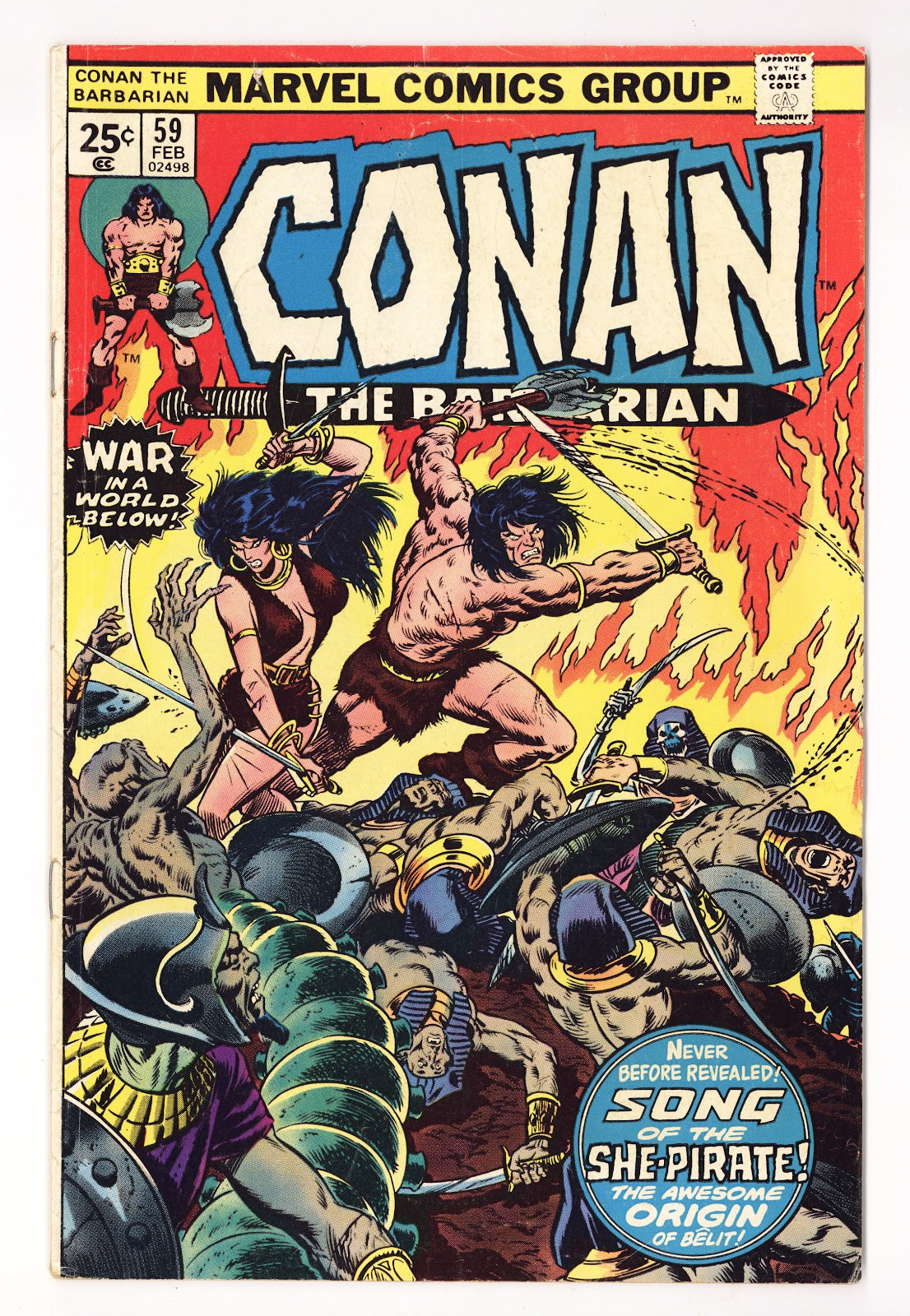 Conan the Barbarian Vol 1 59 Very Low Grade (1976) 