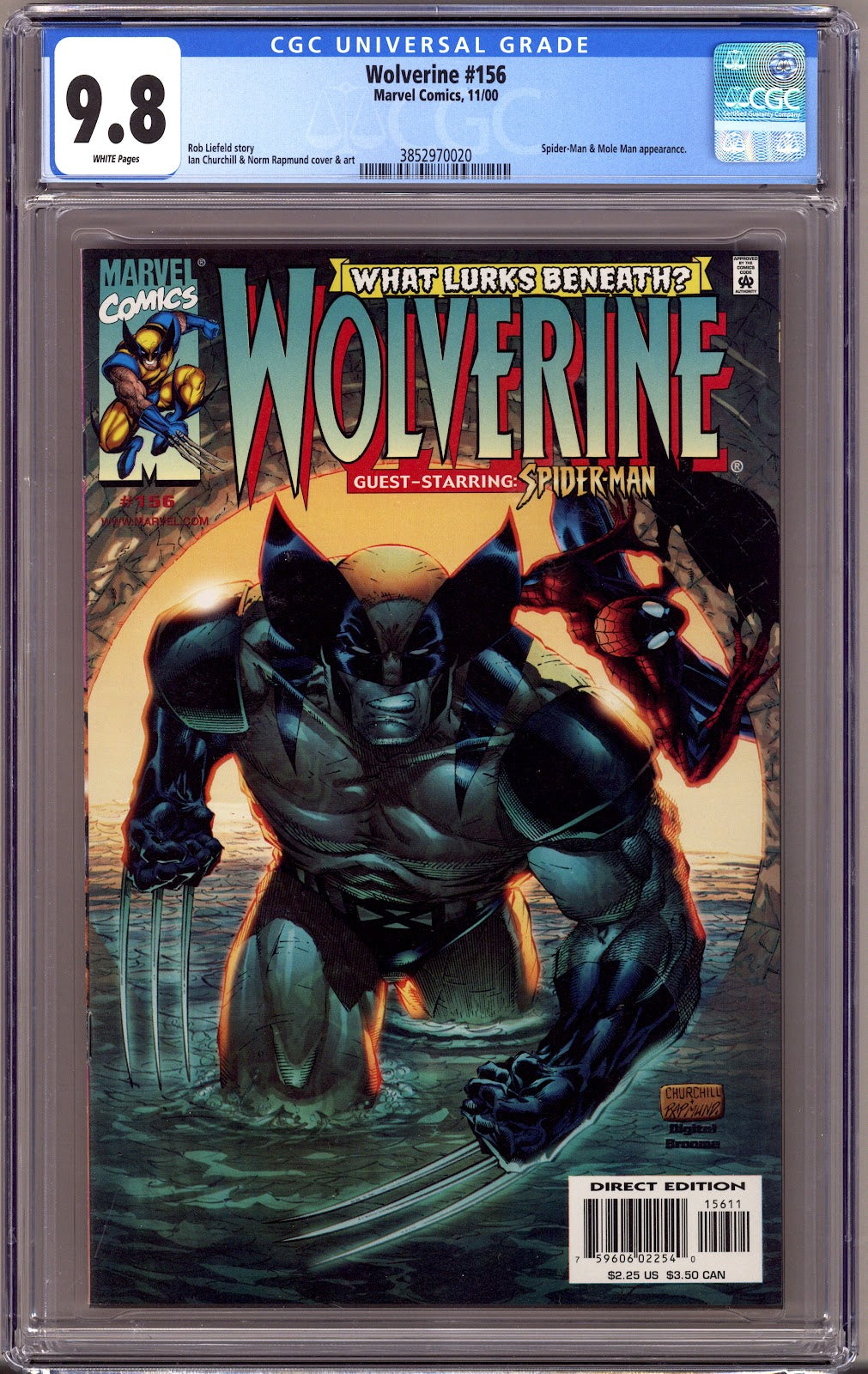 Wolverine Vol 2 156 CGC 9.8 (NM/M) (2000) 