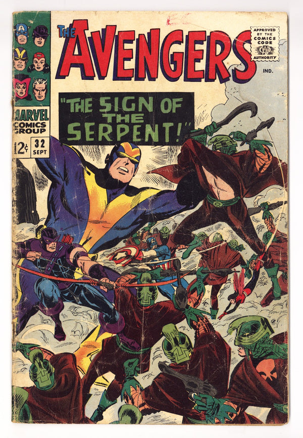 The Avengers Vol 1 32 GD+ (2.5) (1966)