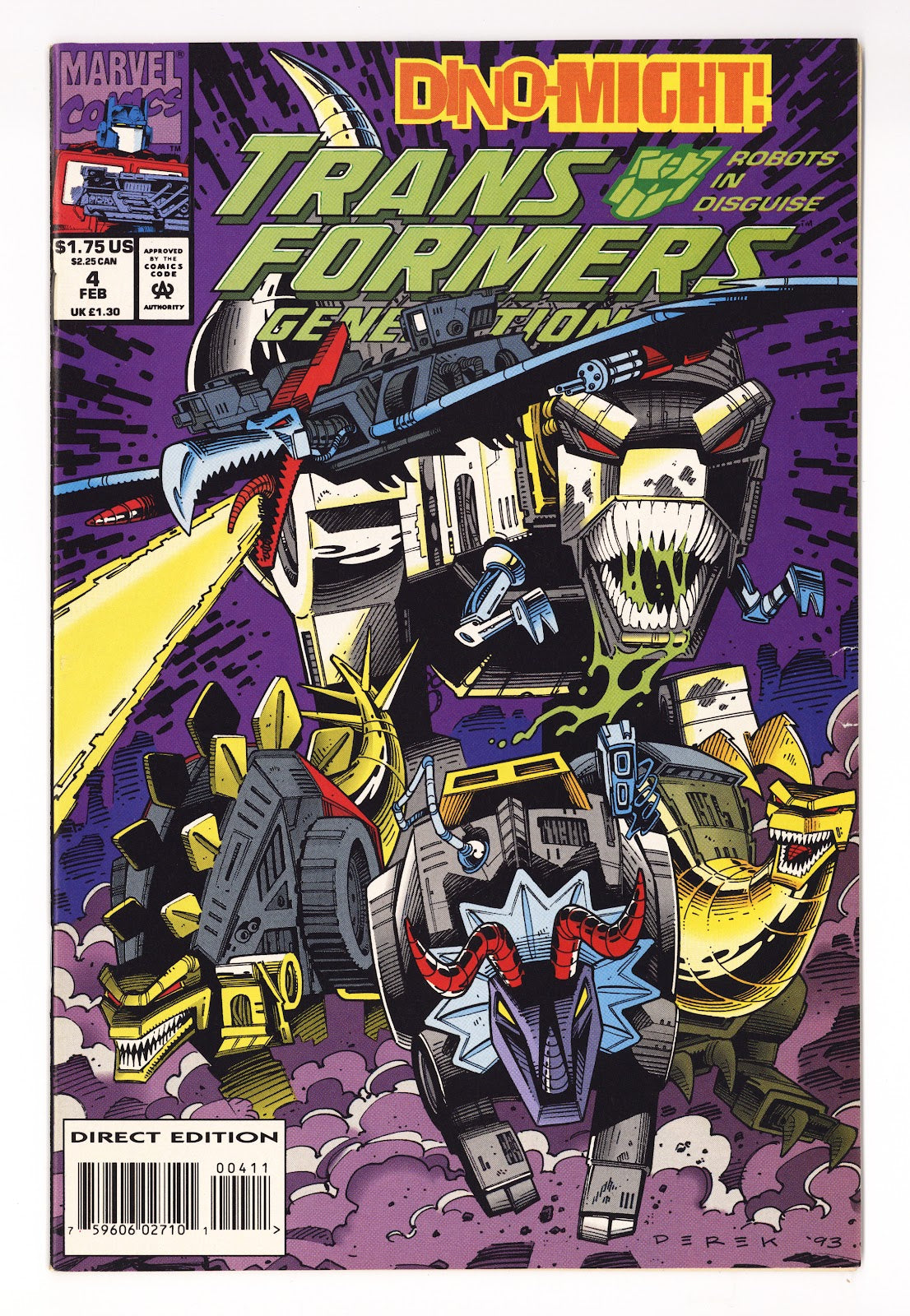 Transformers: Generation 2 Vol 1 4  VF/NM (9.0)   (1994)     
