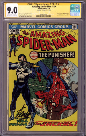 The Amazing Spider-Man Vol 1 129 CGC 9.0 (VF/NM) (1974) Signed x1 Cover Stan Lee