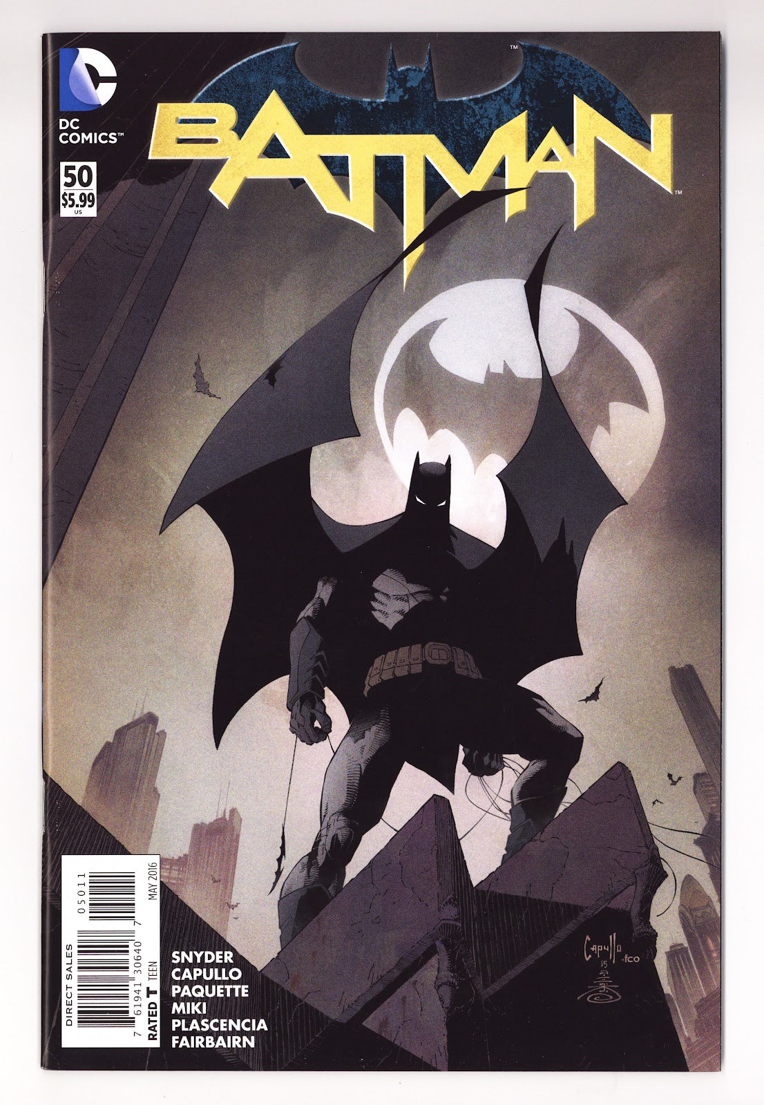 Batman Vol 2 50  High Grade   (2016)   Greg Capullo Cover  
