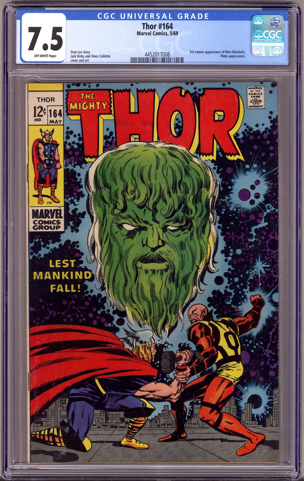 Thor Vol 1 164 CGC 7.5 (VF-)   (1969)     