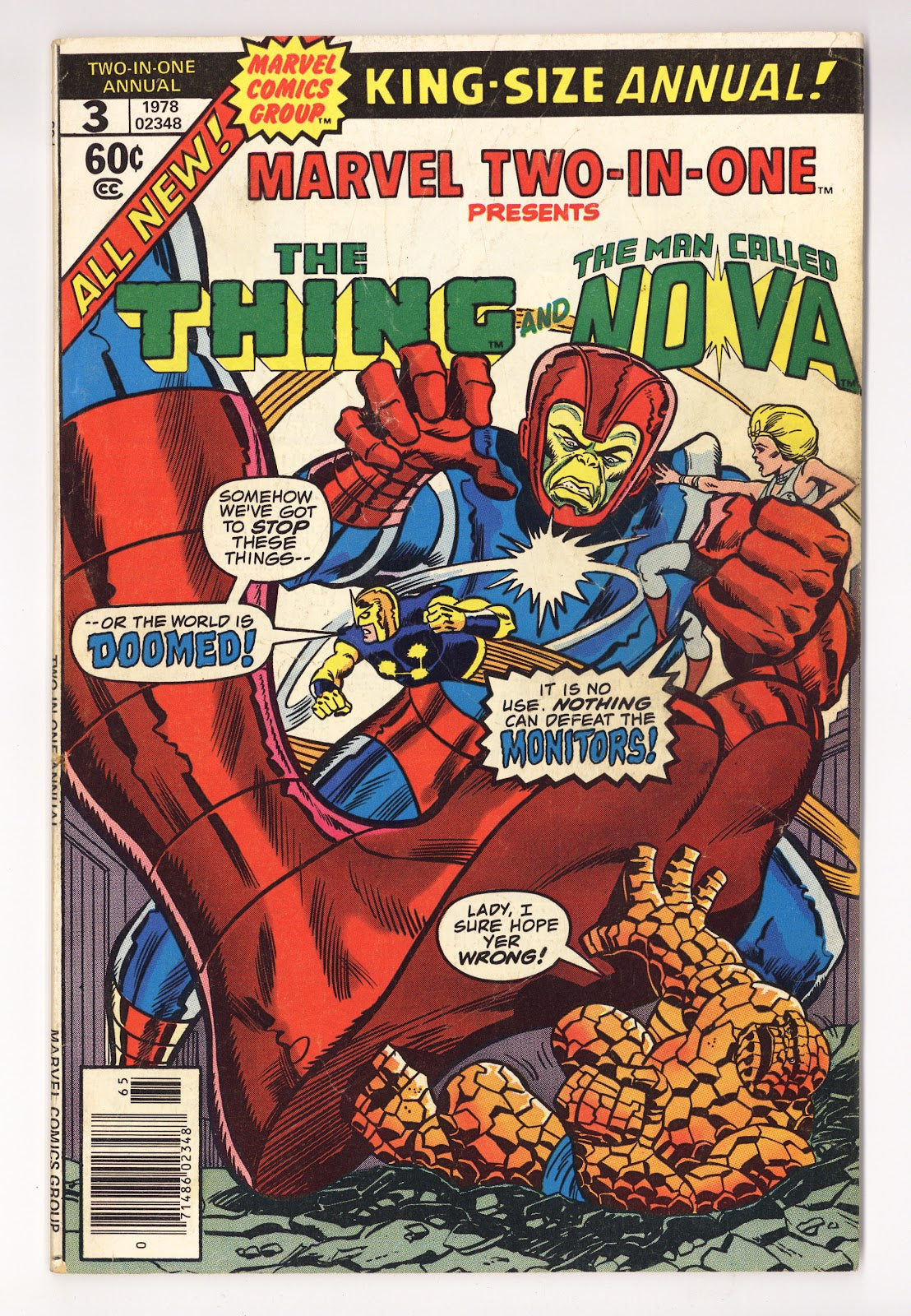 Marvel Two-in-One Annual Vol 1 3  Low Grade   (1978)     