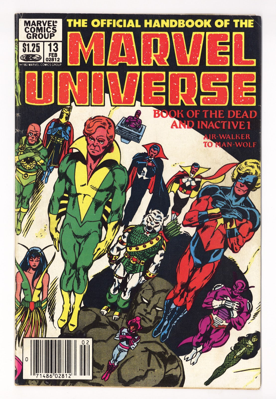 The Official Handbook of the Marvel Universe Vol 1 13  Low Grade   (1984)   Canadian Price Variant  