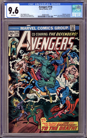 The Avengers Vol 1 118 CGC 9.6 (NM+) Sun Faded (1973)