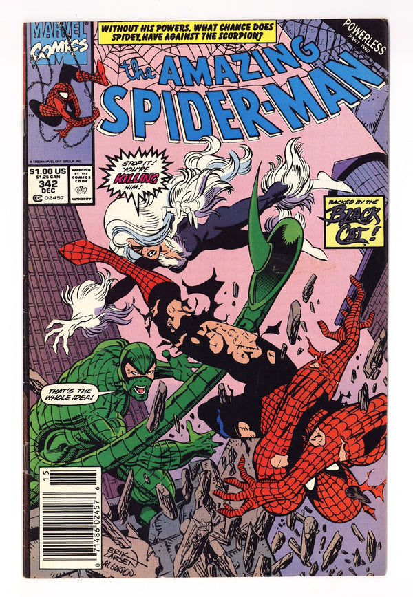 The Amazing Spider-Man Vol 1 342 Mid Grade (1990) Newsstand