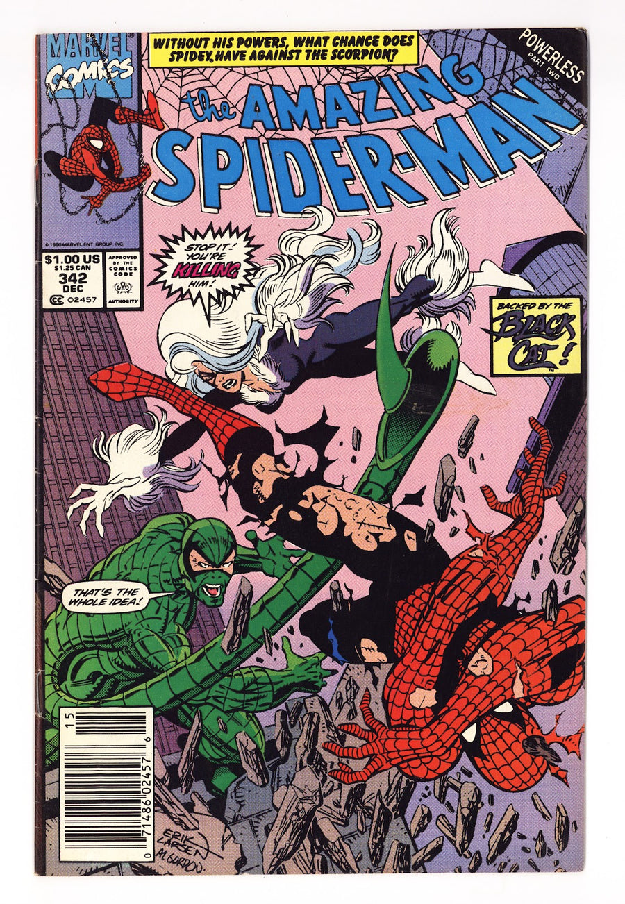 The Amazing Spider-Man Vol 1 342 Mid Grade (1990) Newsstand 