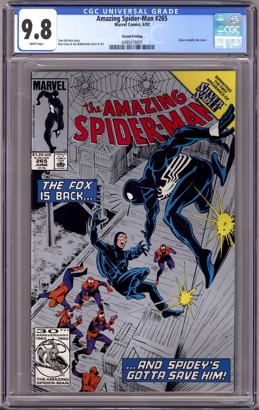 The Amazing Spider-Man Vol 1 265 CGC 9.8 (NM/M)   (1992)   2nd Print