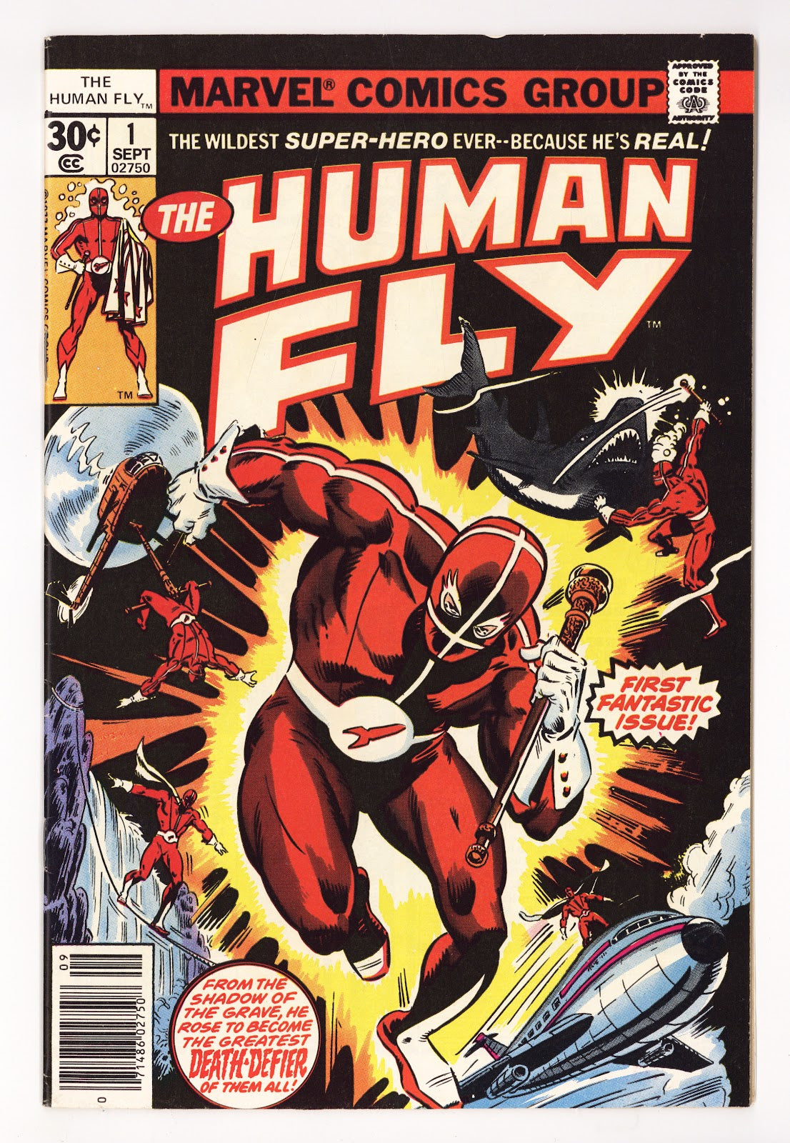 The Human Fly Vol 1 1  Mid Grade   (1977)     