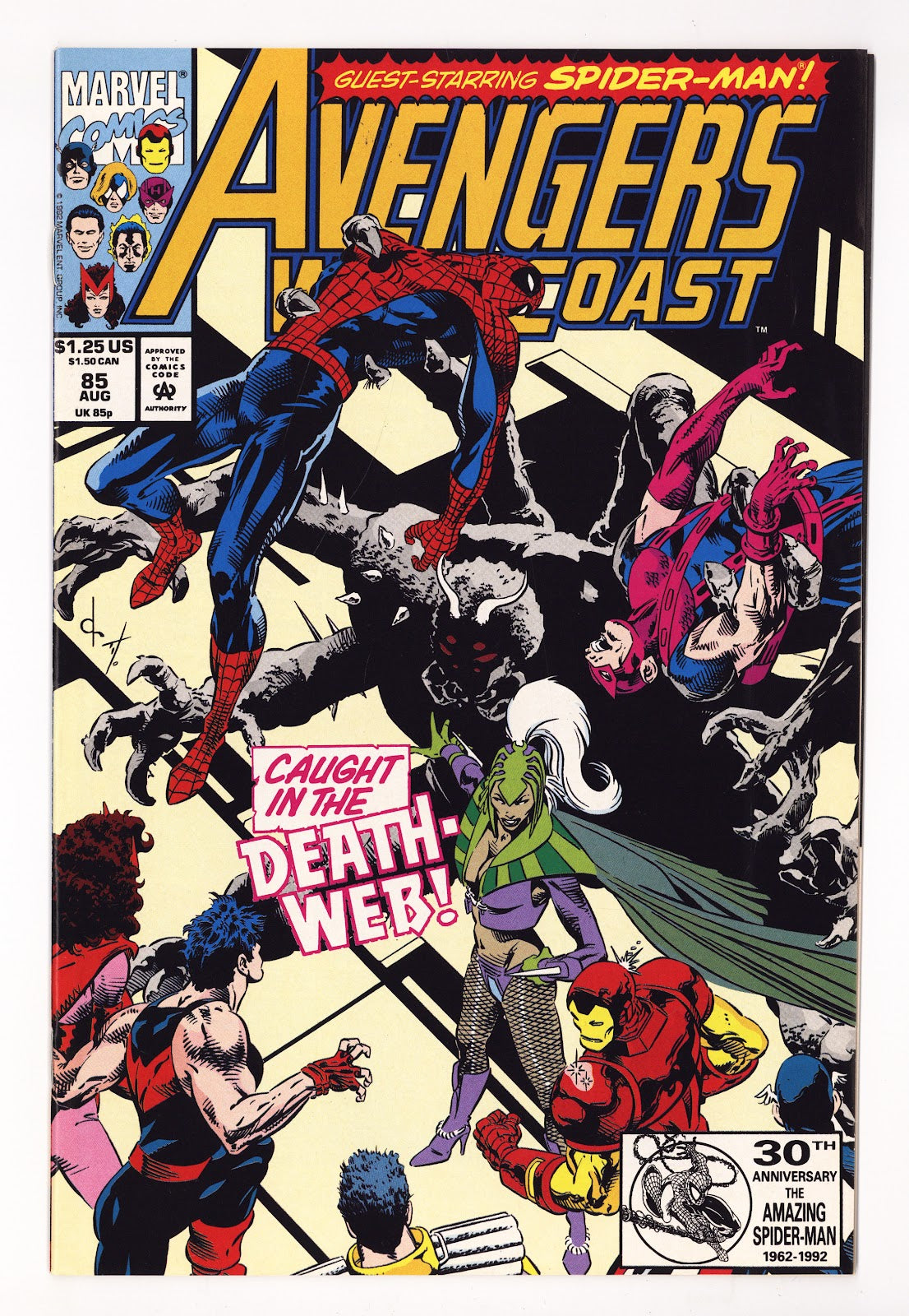Avengers West Coast Vol 2 85  High Grade   (1992)   Direct  