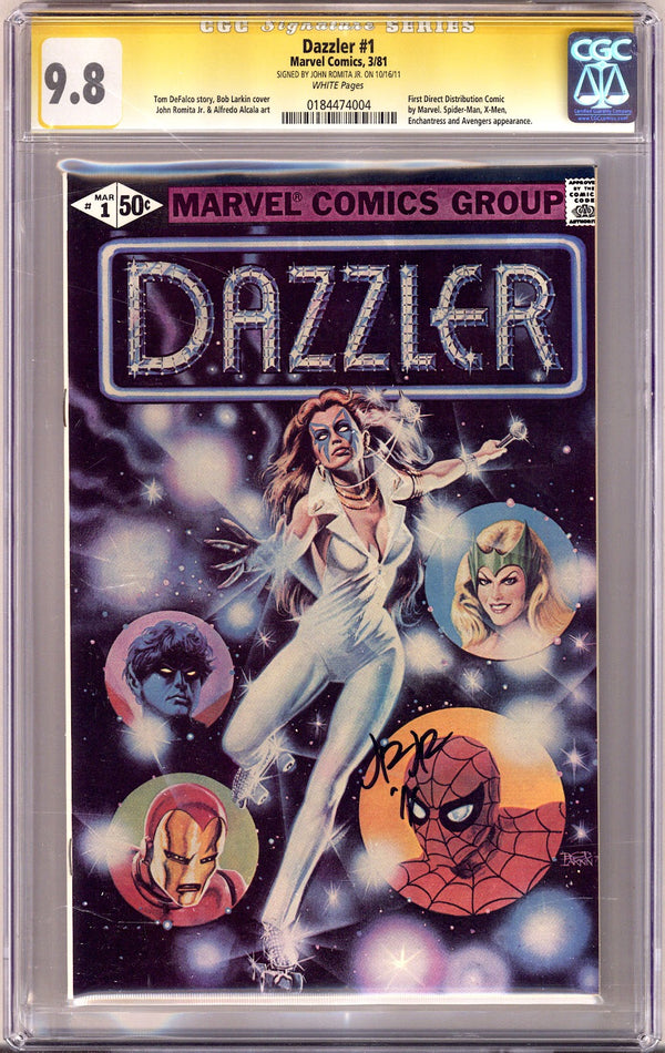 Dazzler Vol 1 1 CGC 9.8 (NM/M) (1981) Signed x1 Cover John Romita Jr.