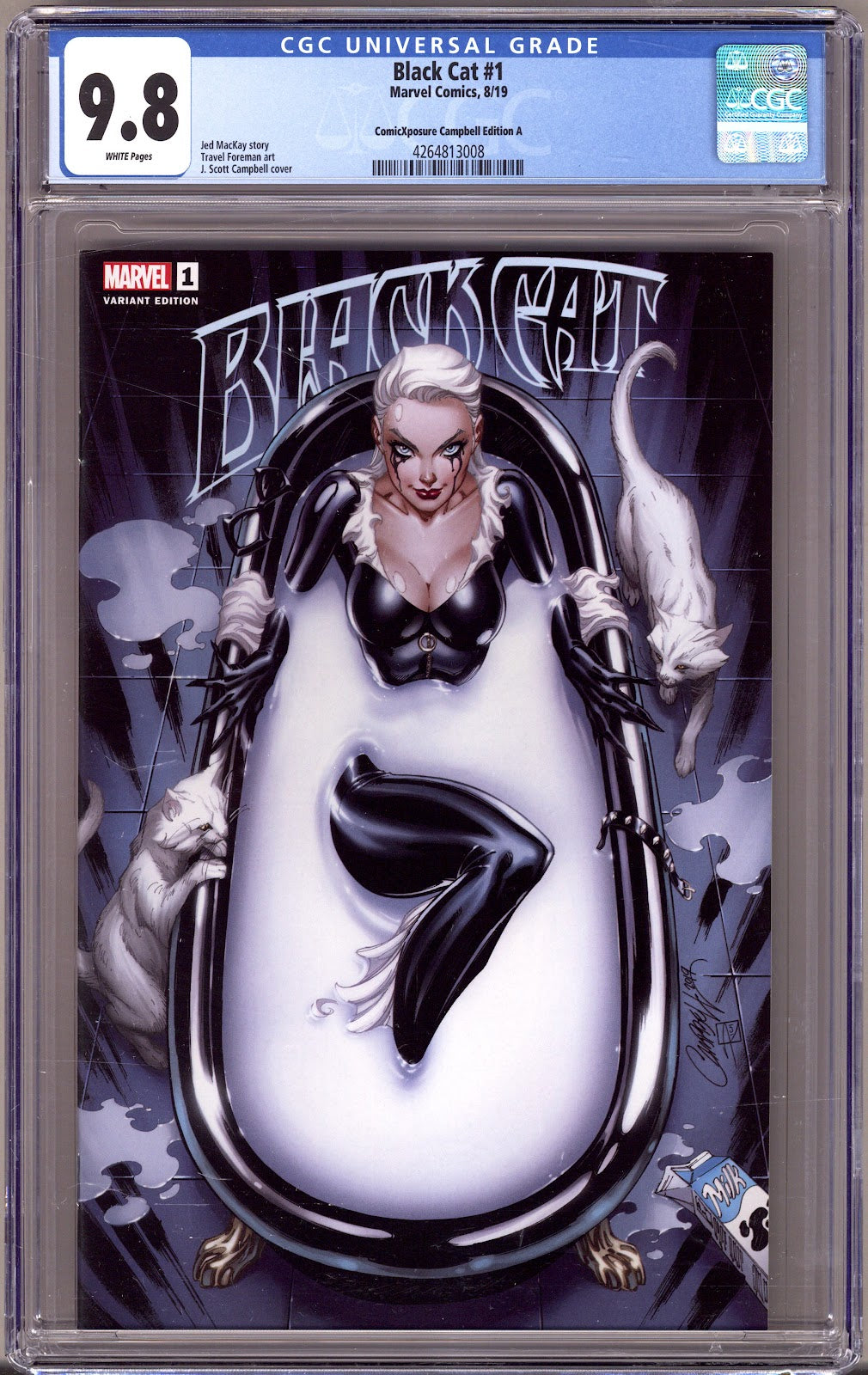 Black Cat Vol 1 1 CGC 9.8 (NM/M) (2019) Campbell Exclusive Variant 