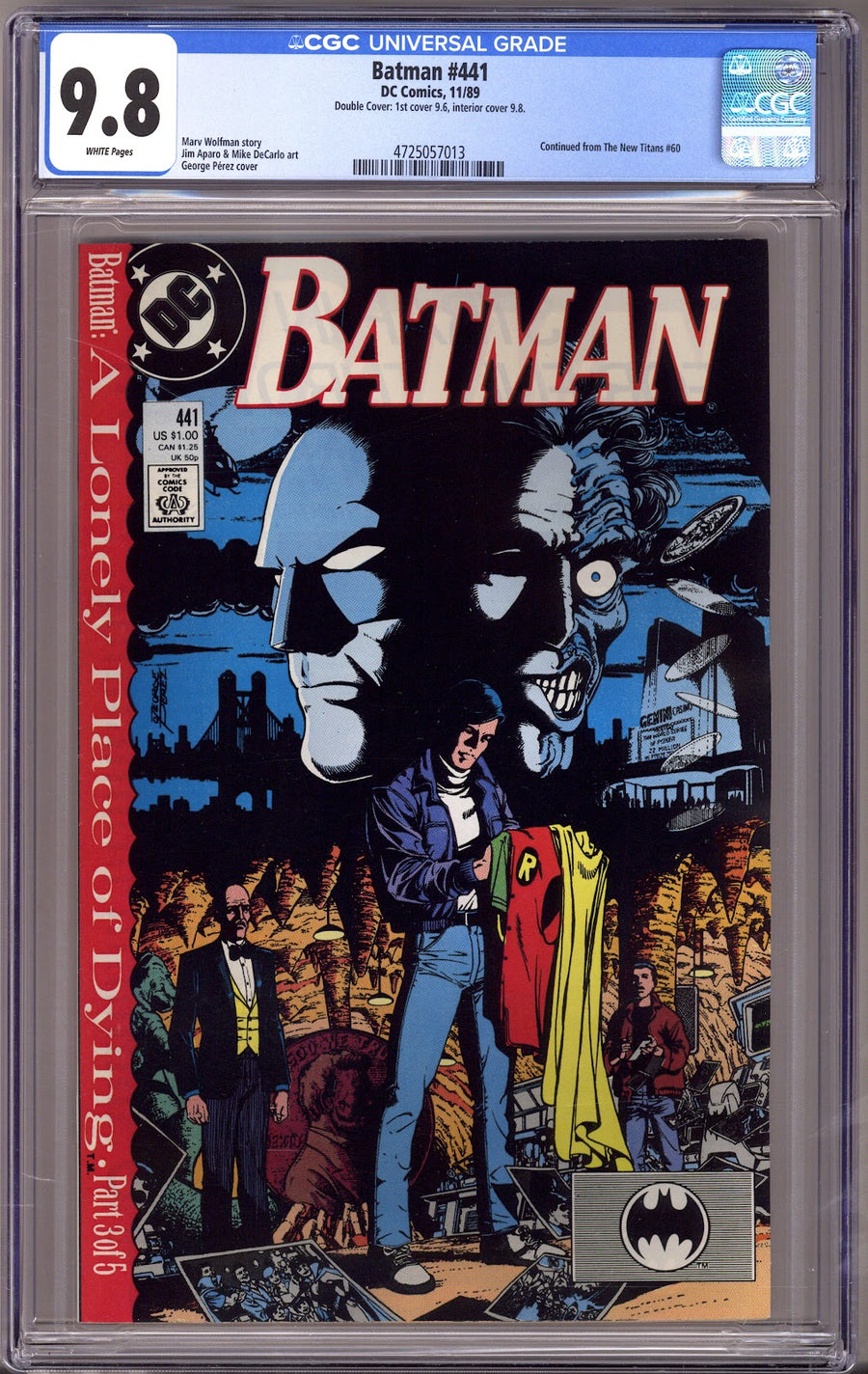 Batman Vol 1 441 CGC 9.8 (NM/M) Double Cover (1989) 