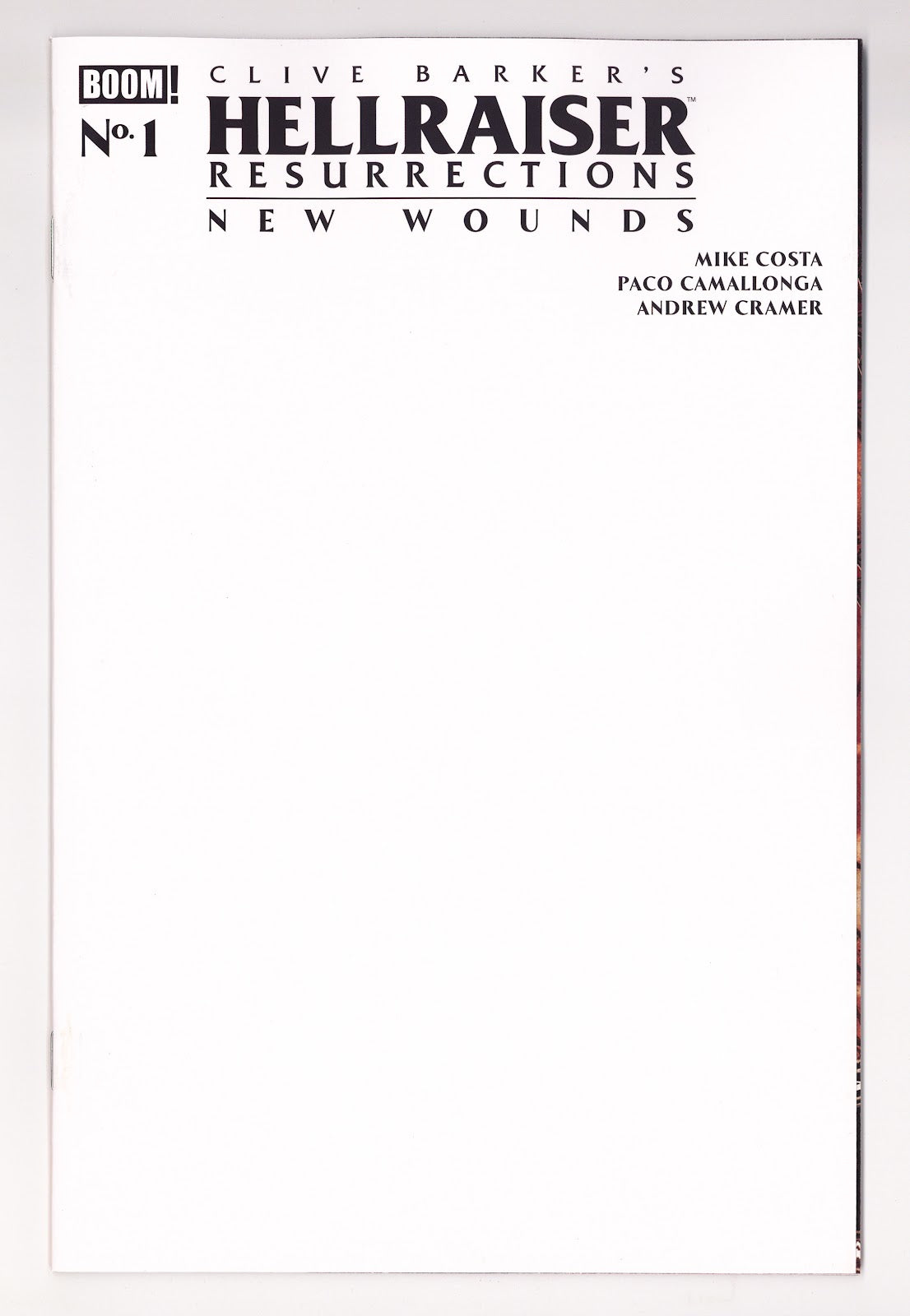 Hellraiser: Resurrections - New Wounds 1 Sketch Blank Variant (2026)