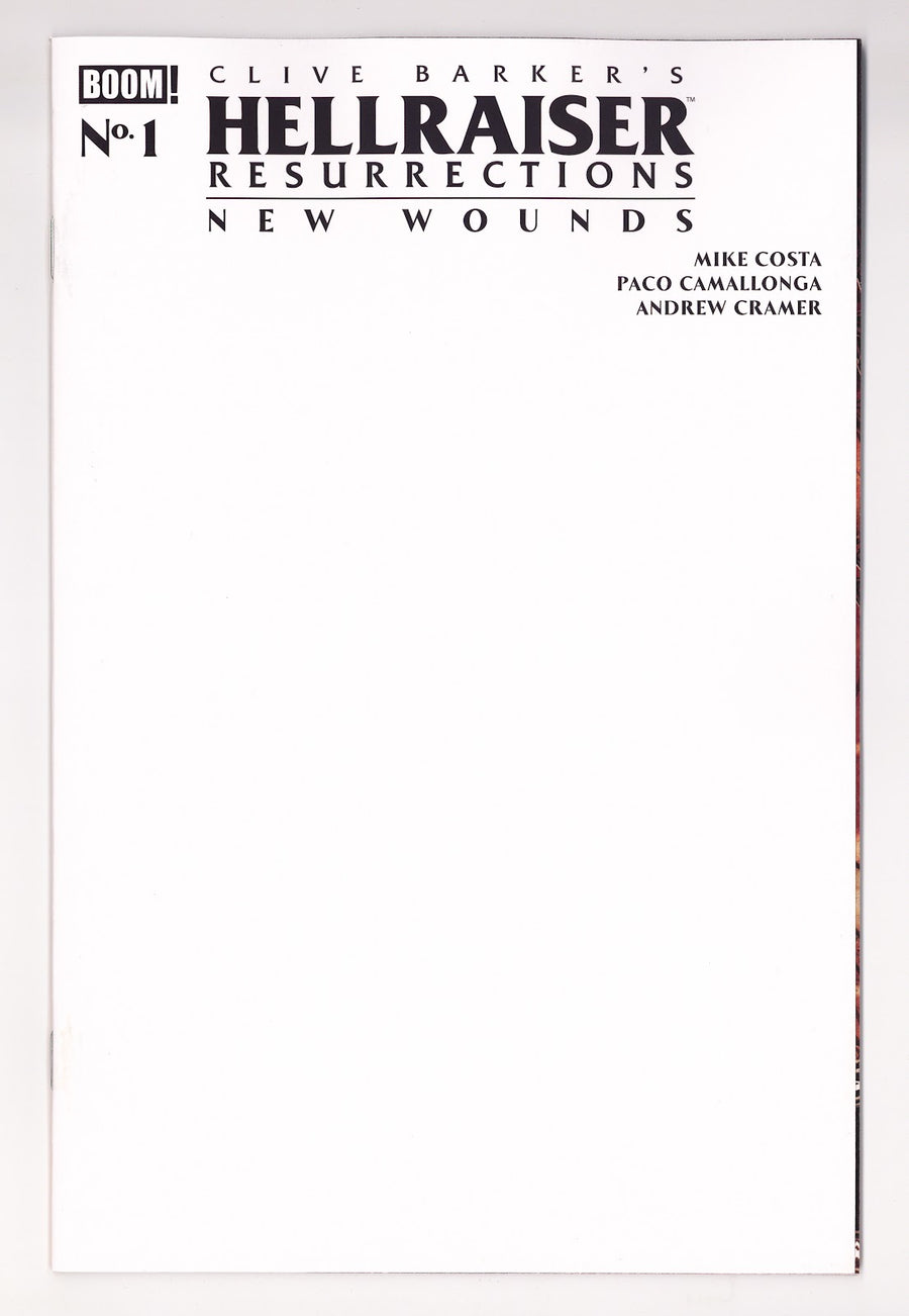 Hellraiser: Resurrections - New Wounds 1 Sketch Blank Variant (2026)