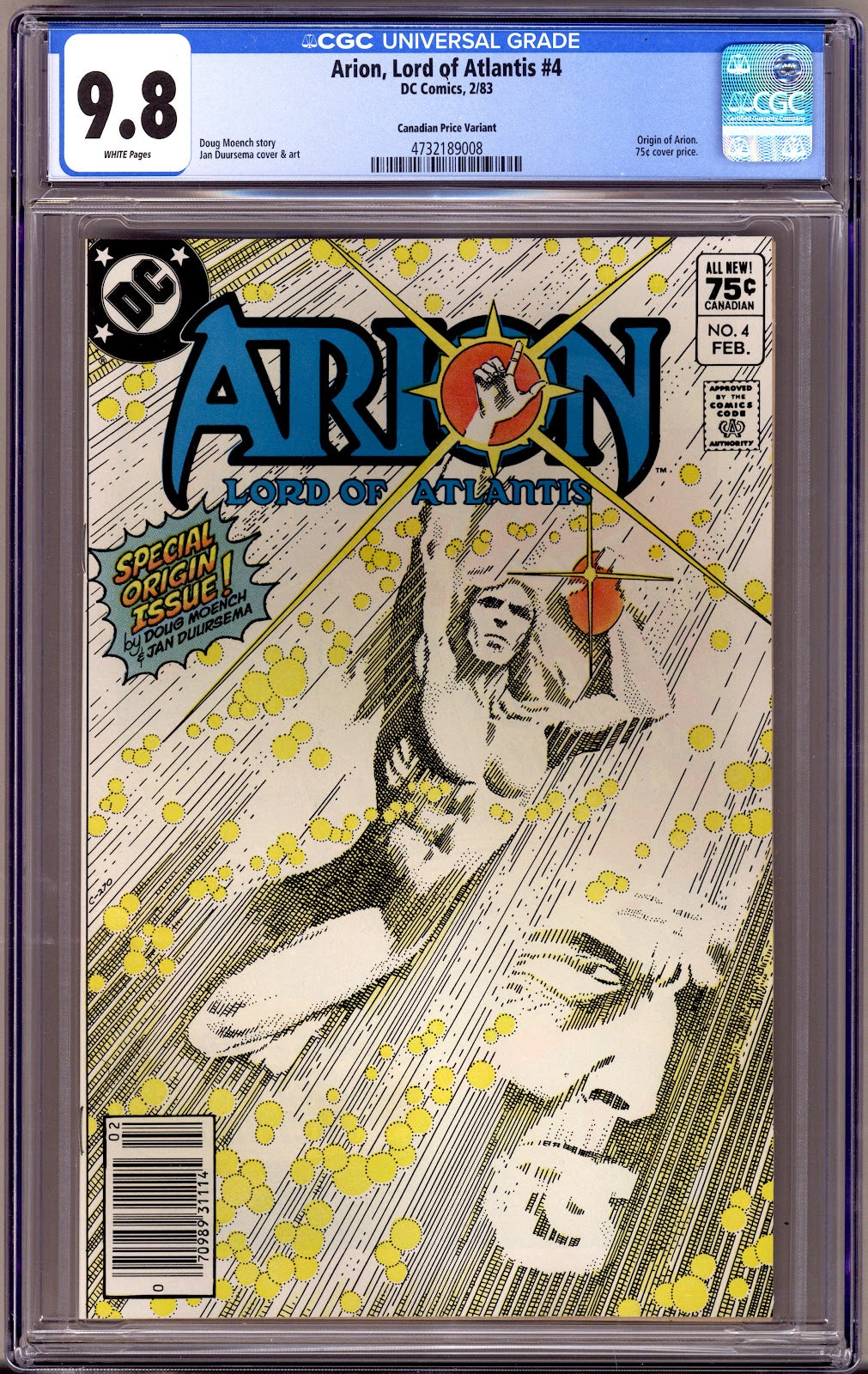 Arion, Lord of Atlantis Vol 2 4 CGC 9.8 (NM/M)   (1983)   Canadian Price Variant