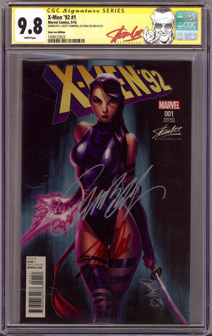 X-Men '92 Vol 2 1 CGC 9.8 (NM/M) (2016) Campbell Exclusive Variant Signed x2 Cover Stan Lee & J. Scott Campbell