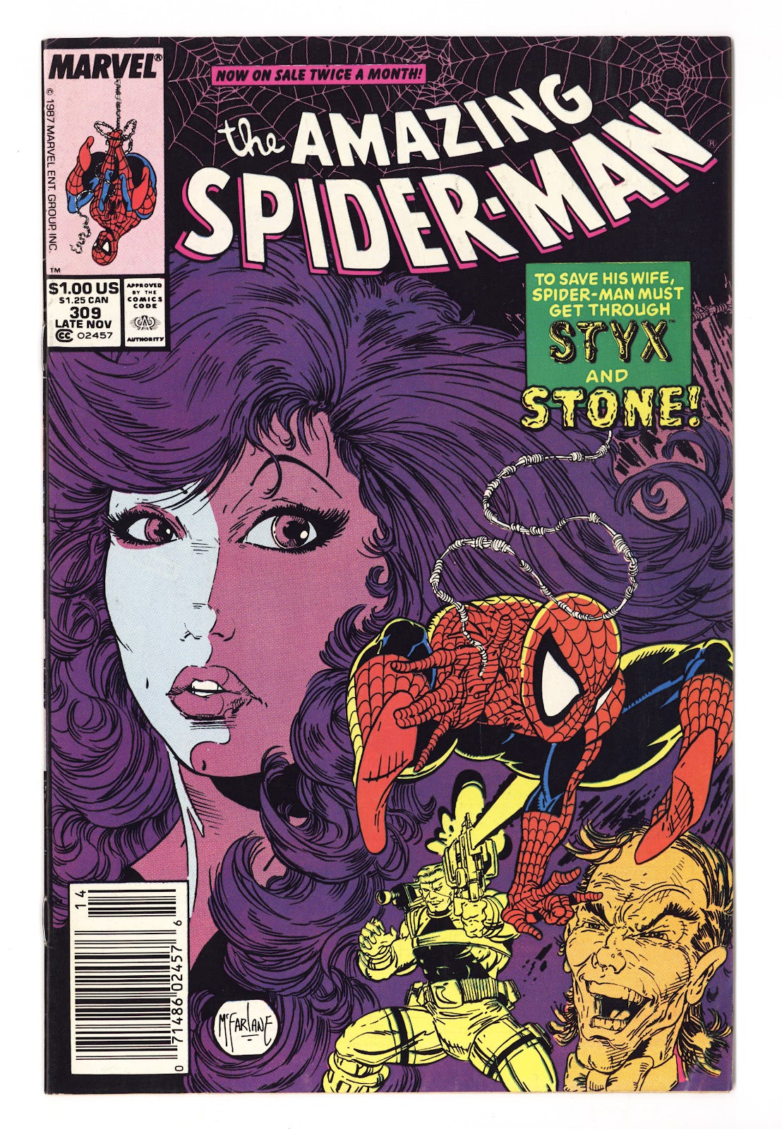 The Amazing Spider-Man Vol 1 309 FN+ (6.5) (1988) Newsstand 