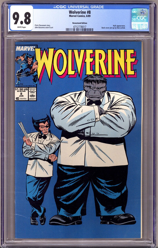 Wolverine Vol 2 8 CGC 9.8 (NM/M)   (1989)   Newsstand