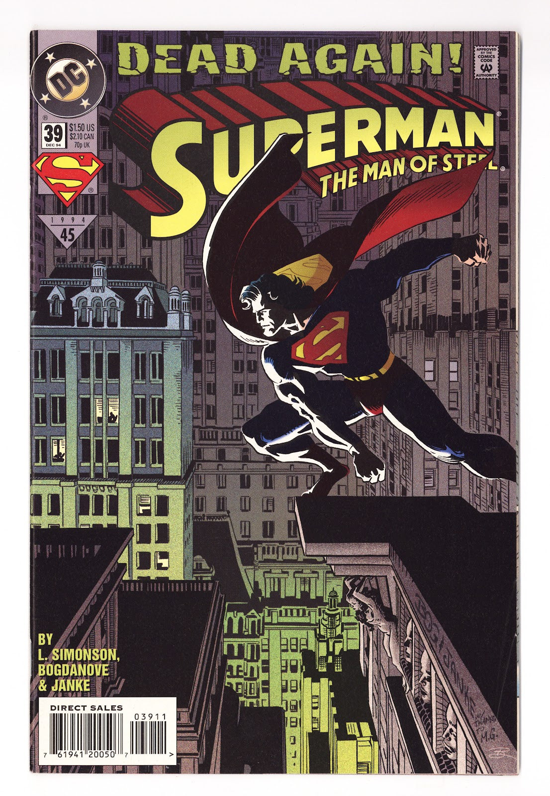 Superman: The Man of Steel 39 High Grade (1994) Sales 