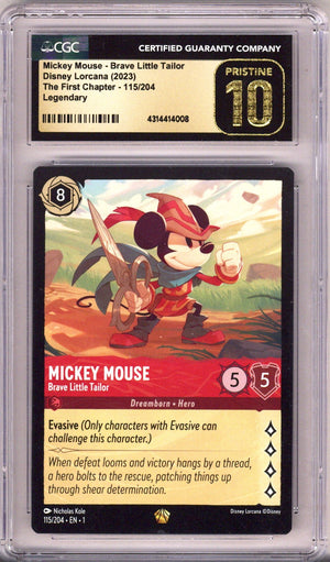 Lorcana The First Chapter Mickey Mouse - Brave Little Tailor CGC 10 Pristine (2023)